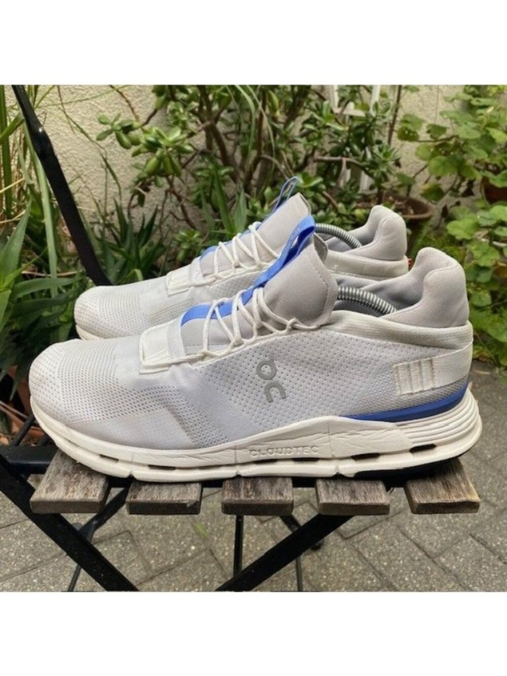 On Cloudnova Undyed White Heather Sneakers Men's Size 12 Shoes 26.98126